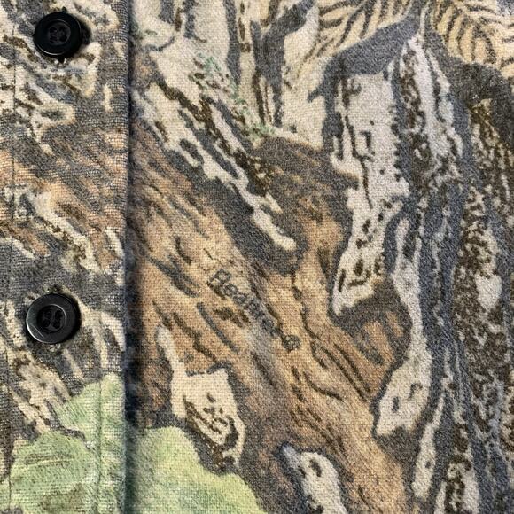 Vintage Rattlers Brand Camo Button Up Shirt Mens XL Realtree Chamois Flannel USA - Picture 6 of 13